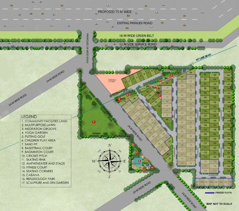 ROF Insignia Phase 2 Plots in Sector 95 Gurgaon Site Plan